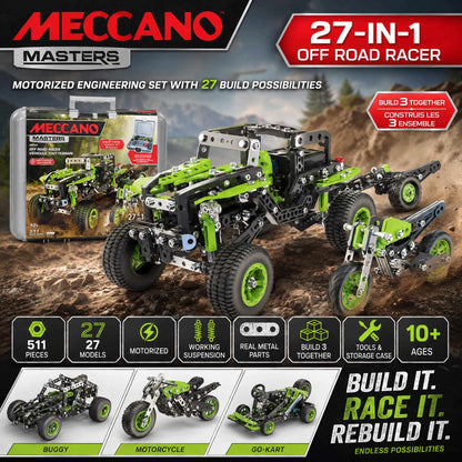 Meccano Masters 27 in 1 Off Road Set in Case