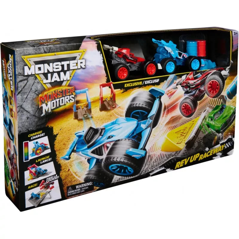 Monster Jam 1:64 Monster Motor Rev-up Raceway Playset