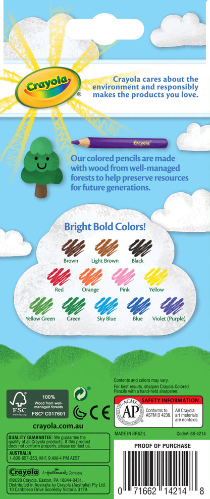 Crayola 12pc Triangular Pencils