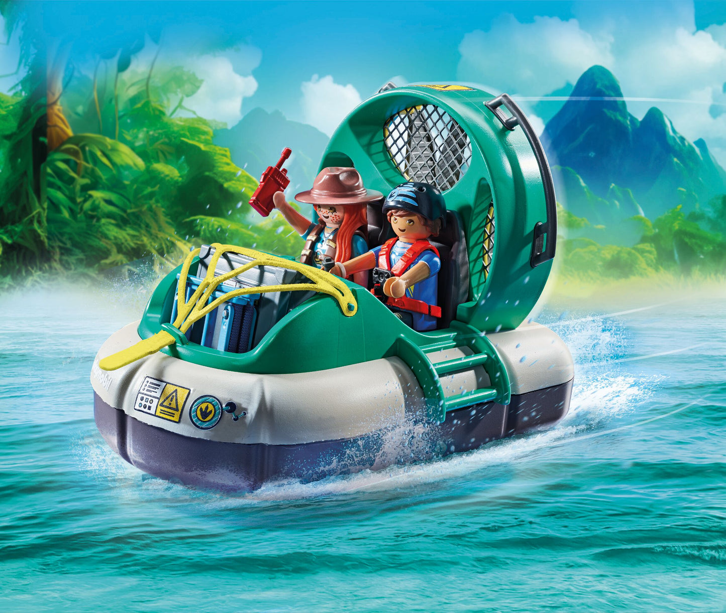 Playmobil Brachiosaurus with Hovercraft