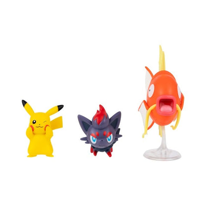 Pokemon Battle Figure 3 Pack Pikachu Magikarp Zorua