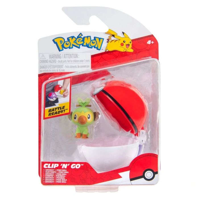 Pokemon Clip N Go Poke Ball Grookey with Poke Ball