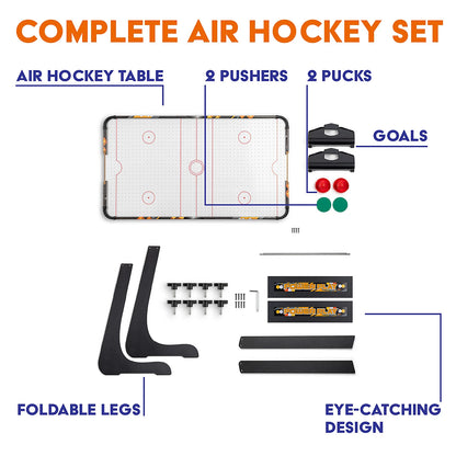 Power Play 3ft Air Hockey Table With Folding Legs