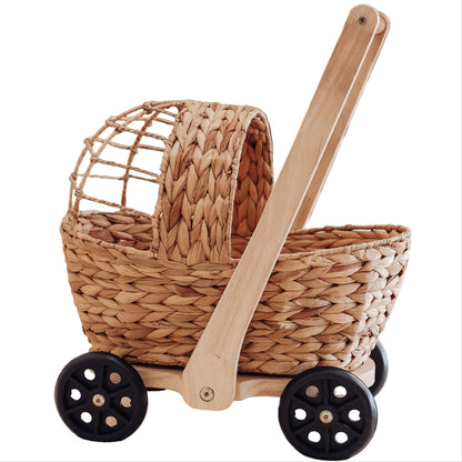 Water Hyacinth Doll Pram walker and play set