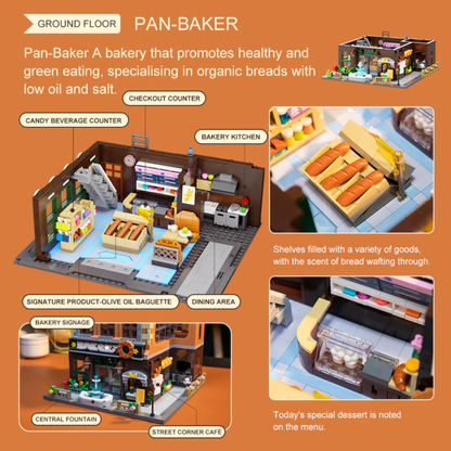 Pantasy Retro Bakery Construction Set (2663 Pcs)