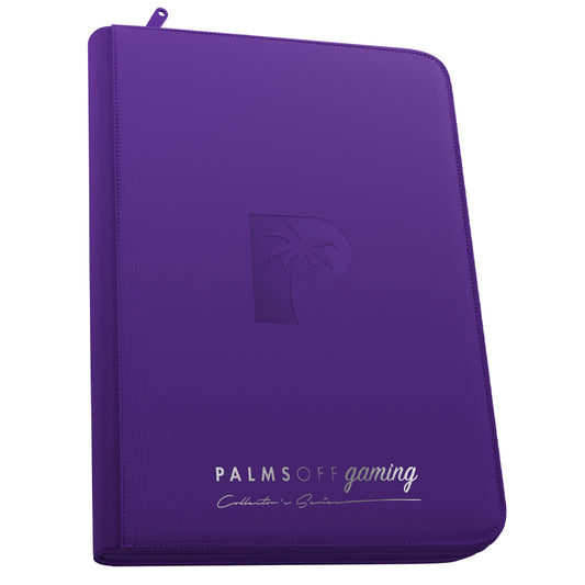 Palms Off Gaming Collector's Series Top Loader Zip Binder - 9 Pocket Purple