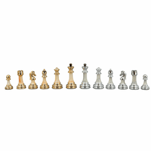 Dal Rossi Italy Chess Set with Black and White PU Leather Bevelled Edge chess box 18"