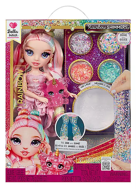 Rainbow High Rainbow Shimmers with Slime Fashion Doll Bella pink