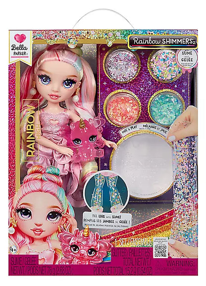 Rainbow High Rainbow Shimmers with Slime Fashion Doll Bella pink