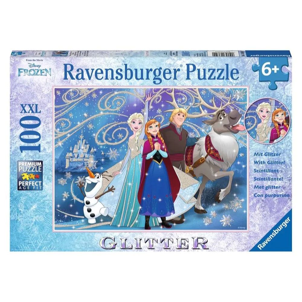 Ravensburger Disney Frozen Glittery 100 pce Puzzle Snow