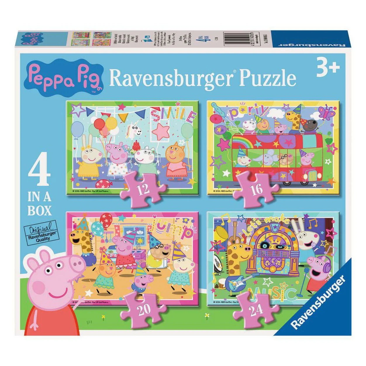 Ravensburger Peppa Pig 12, 16, 20, & 24 Piece Jigsaw Puzzle