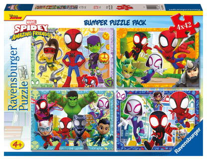 Ravensburger Spidey & His Friends Bumper Pack 4x42p