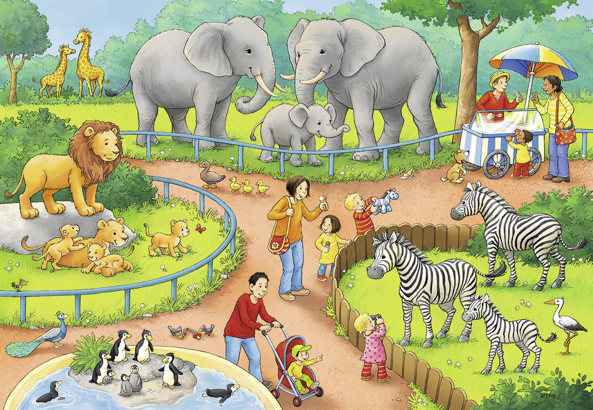 Ravensburger A Day at the Zoo Puzzle 2x24p