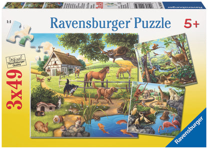 Ravensburger Forest Zoo & Pets Puzzle 3x49
