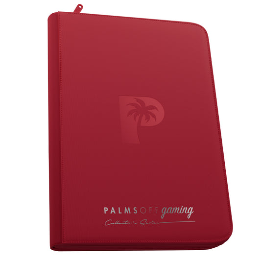 Palms Off Gaming Collector's Series Top Loader Zip Binder - 9 Pocket Red
