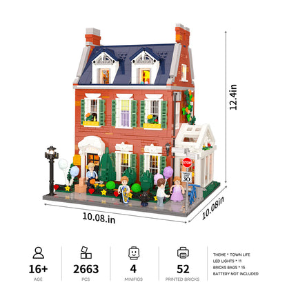 PRE-ORDER | Lumibricks Redbrick Row House