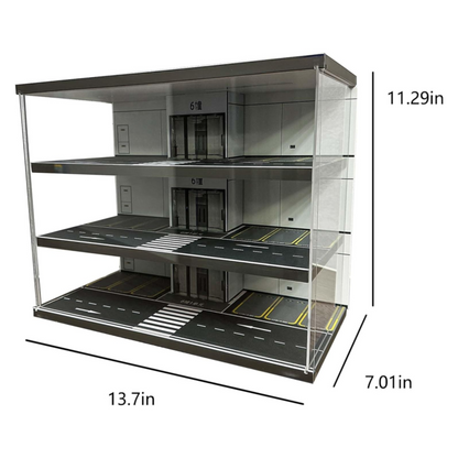 Diorama 1:64 Elevator Parking Lot with Light and Dust Cover