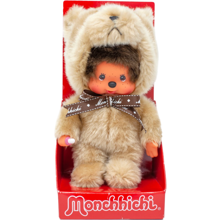Monchhichi Animal Teddy Bear Plush Doll in red packaging
