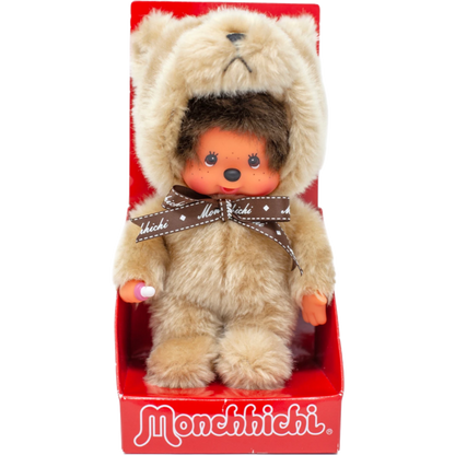 Monchhichi Animal Teddy Bear Plush Doll in red packaging
