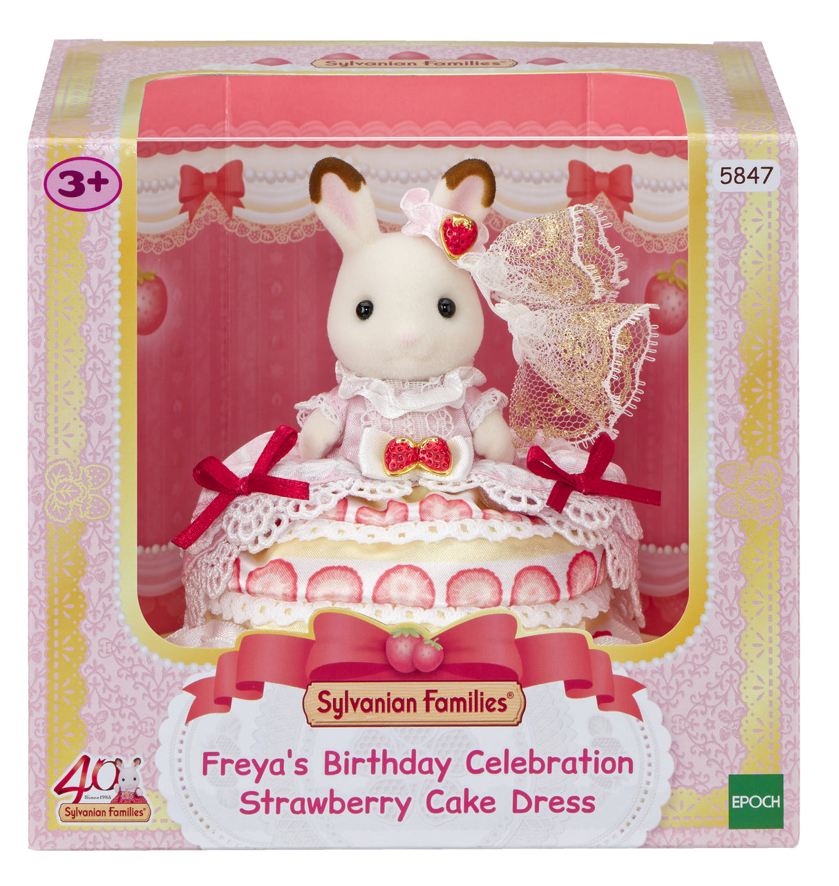 Sylvanian Families Freya's Birthday - Strawberry Cake Dress