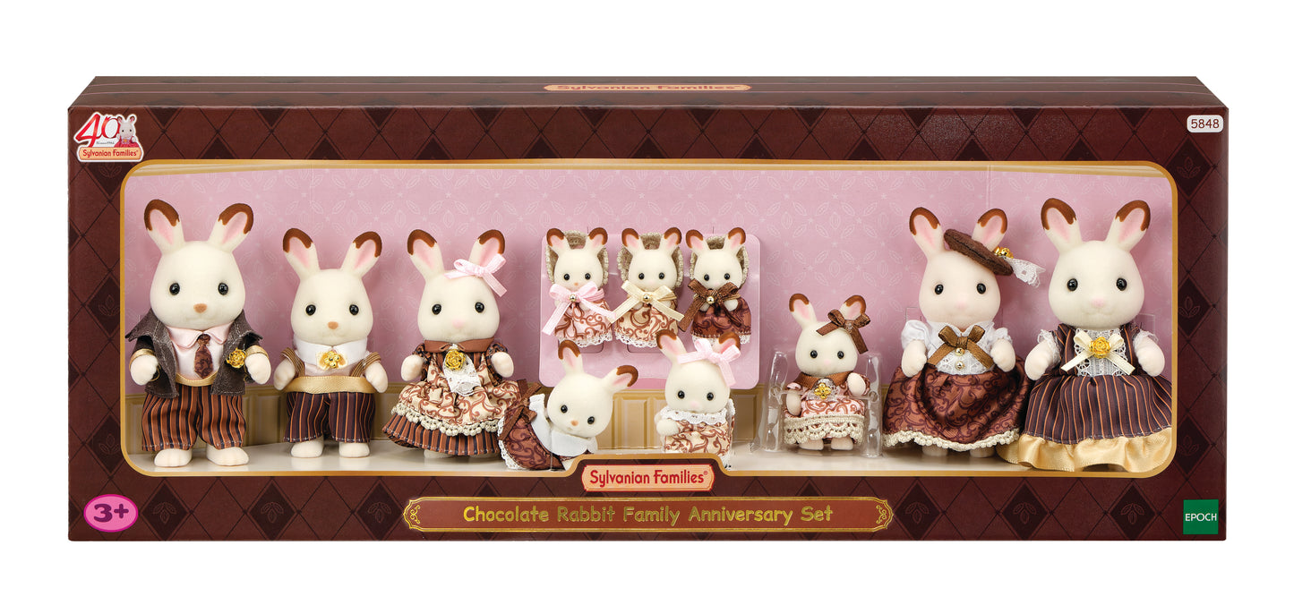 Sylvanian Families Chocolate Rabbit Family Anniversary Set
