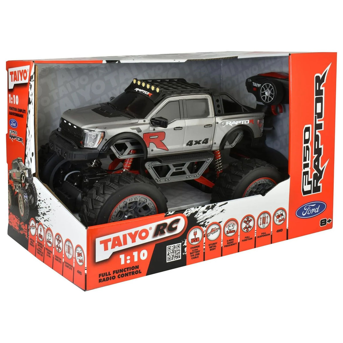 Taiyo Radio Control 1:10 Licensed Metal + 4WD FORD F1-150 Raptor boxed