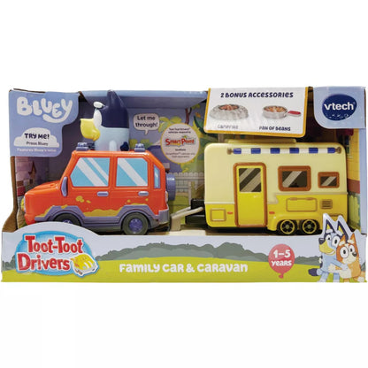 Vtech Toot-Toot Drivers Bluey Family Car & Caravan