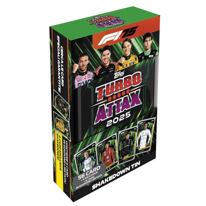F1 Turbo Attax 2025 Mega Tin Shakedown Tin