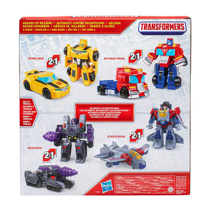 Transformers Heroes Vs Villains 4 Pack Action Figures