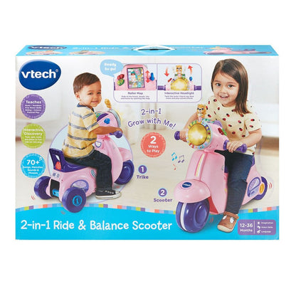 Vtech 2-in-1 Ride & Balance Scooter Pink