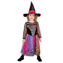 Rainbow Colour Magic Witch Deluxe Costume