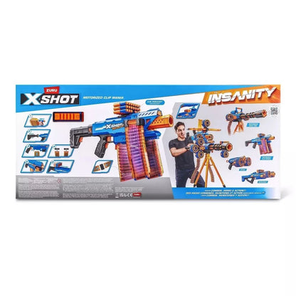 X-SHOT Insanity Motorised Clip Blaster with 72 Darts